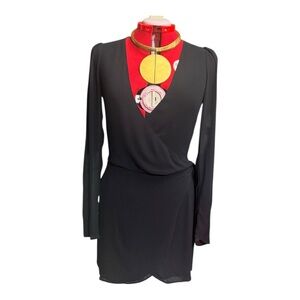 Reformation Medium black wrap dress